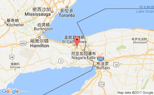 加拿大海運港口索羅爾德thorold,on港口地圖