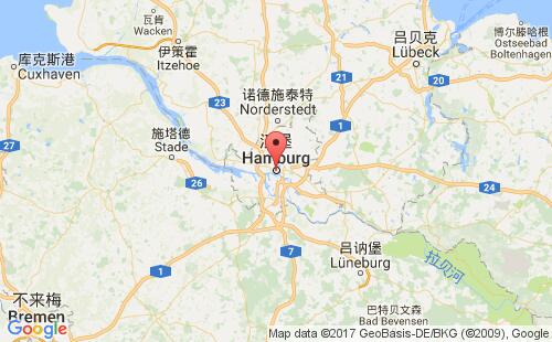 德國(guó)港口漢堡hamburg港口地圖