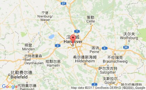 德國(guó)港口漢諾威hanover港口地圖