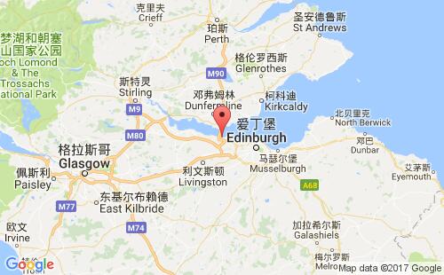 英國港口昆斯費里queensferry港口地圖