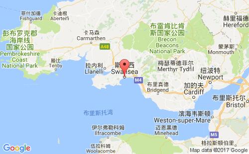 英國(guó)港口斯旺西swansea港口地圖