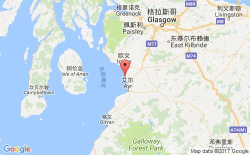 英國(guó)港口特倫troon港口地圖