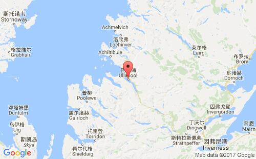 英國(guó)港口阿勒浦ullapool港口地圖