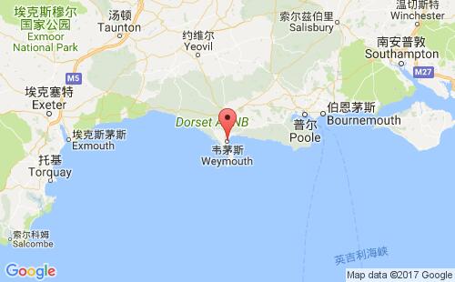 英國(guó)港口韋茅斯weymouth港口地圖