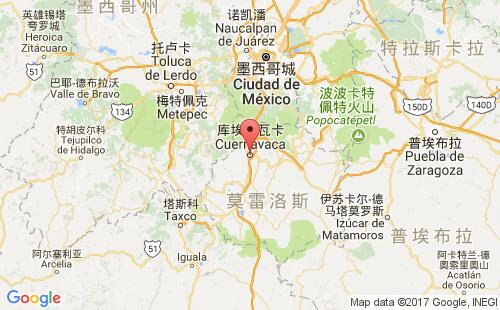 墨西哥海運港口庫埃納瓦卡cuernavaca港口地圖