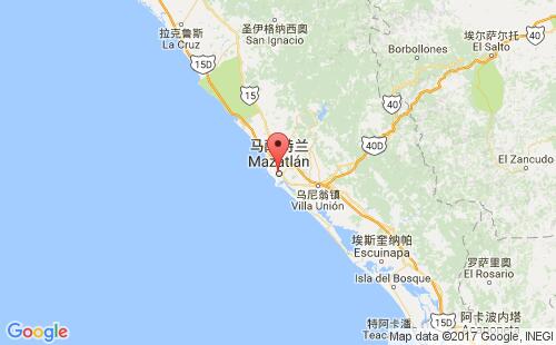 墨西哥海運(yùn)港口馬薩特蘭mazatlan港口地圖