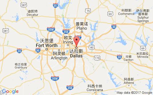 美國海運港口達(dá)拉斯dallas,tx港口地圖