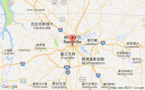 美國海運(yùn)港口納什維爾nashville,tn港口地圖